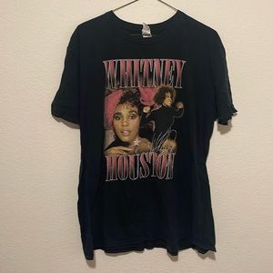 WHITNEY HOUSTON T-SHIRT in BLACK